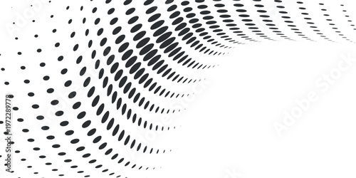 Background with monochrome dotted texture. Polka dot pattern template. Background with black dots - stock vector dots background modern white and black