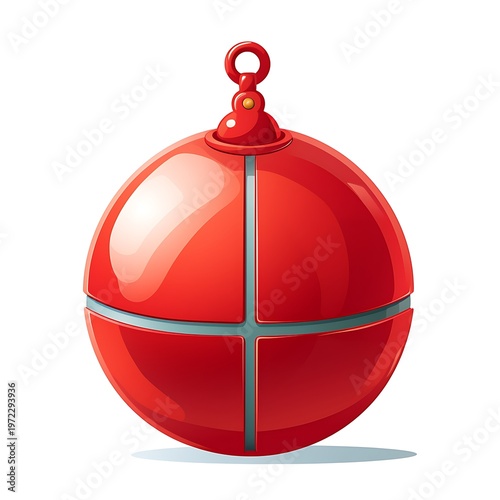 Marine Buoy Vector Illustration on White Background