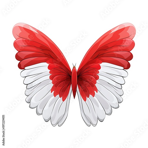 National flag inspired butterfly wings clipart