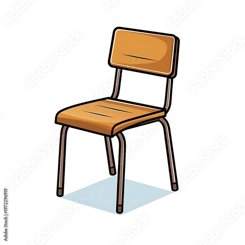 Minimalist Chair Line Art Vector Illustration