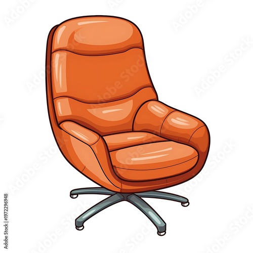 Modern Chair Top View Vector Illustration