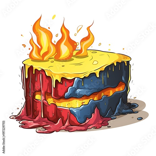 Symbolic Conflict: Cake War Devastation
