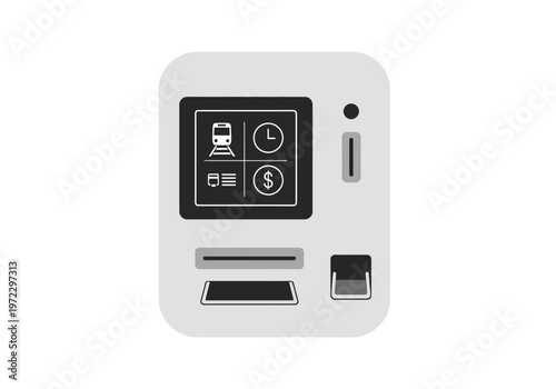 White Card Reader Terminal with Screen.