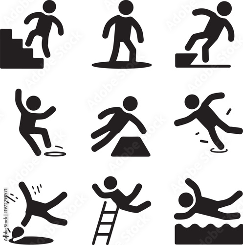 Common scenarios of accidental falls and swimming safety in daily activities