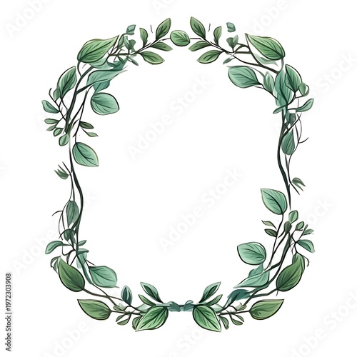 Whimsical Floral Border Cartoon Vector Design