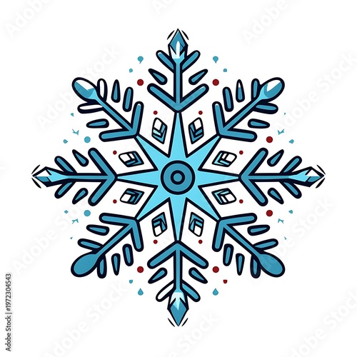 Snowflake Winter Decor Element Silhouette Icon