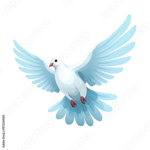 Minimalistic Dove Line Art Illustration