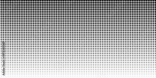 Set of halftone dots gradient pattern texture isolated on white background. Straight dotted spots using halftone circle dot raster texture. Vector blot half tone collection.