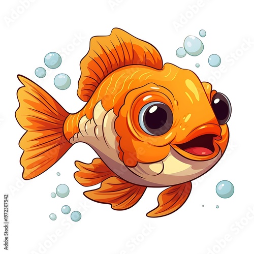 Colorful Fish Cartoon Vector Illustration