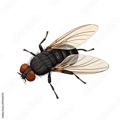 Playful Fly Cartoon Vector Design Element