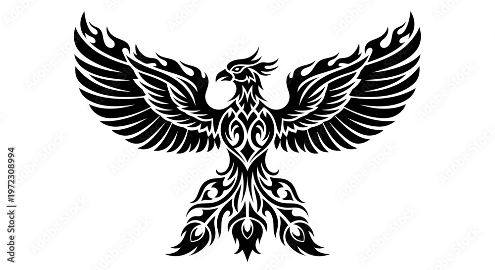 Obraz premium Tribal Phoenix Tattoo Design