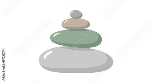 Photography Balanced zen stones stacked for meditation and spa wellness