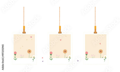 Polaroid frame hanging 