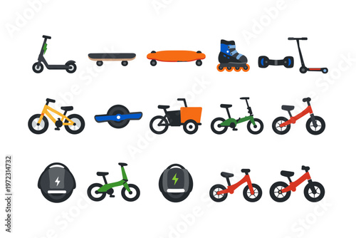 Personal Transport Icons Collection