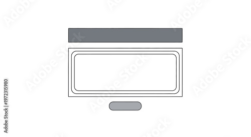 Simple gray microwave oven appliance.
