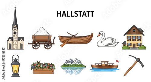 Hallstatt Austria Collection: Iconic Landmarks and Symbols.