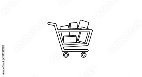 Shopping cart with product items.