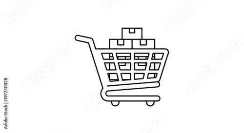Shopping cart with product items.