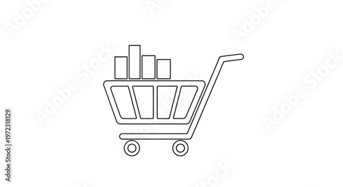 Shopping cart with product items.