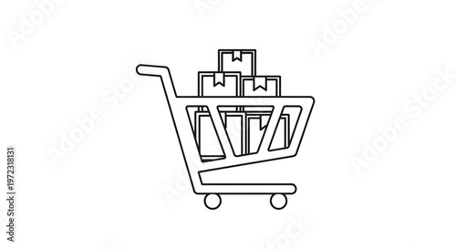 Shopping cart with product items.