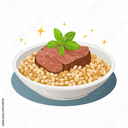 Graupen mit Rindfleisch – Klassisch