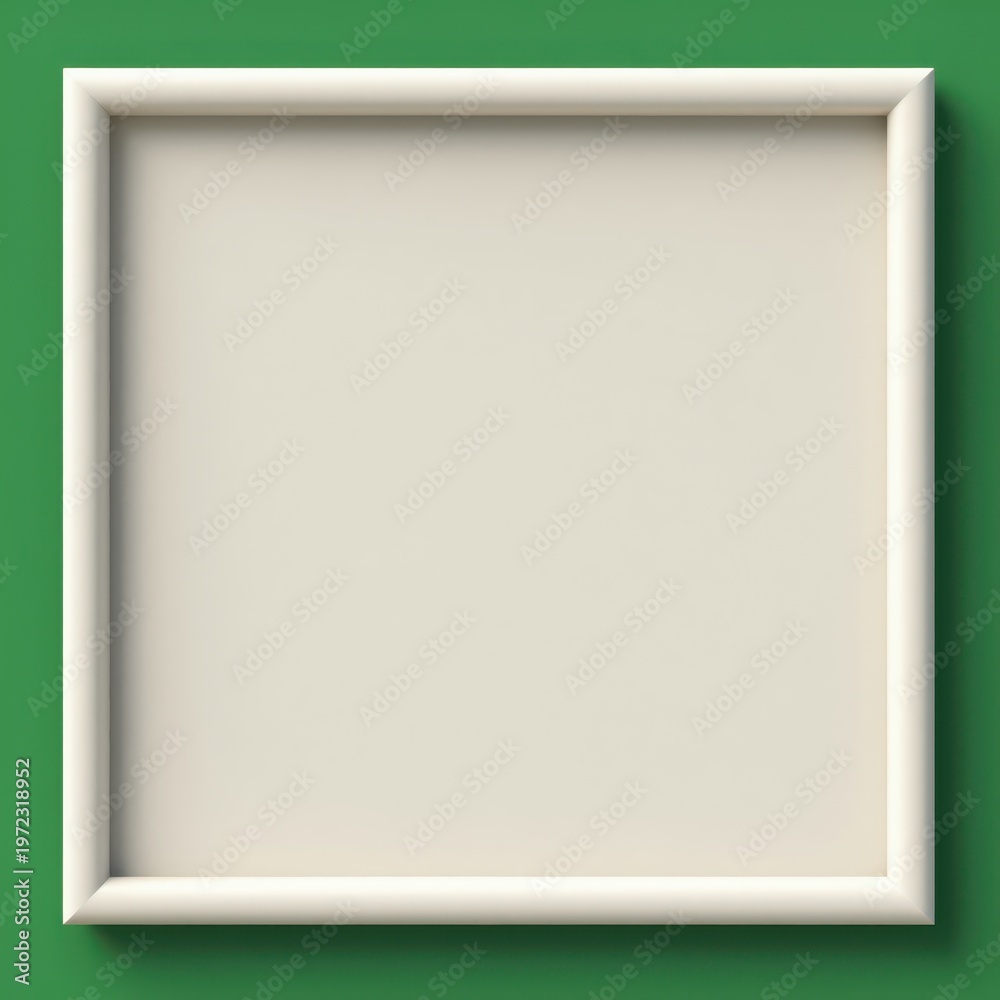 Fototapeta premium White Picture Frame on Green Background for Your Photo