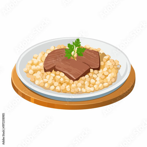 Graupen mit Rindfleisch – Klassisch