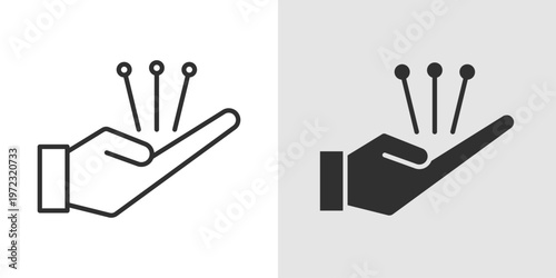 Acupuncture Icon representing needle therapy, pain relief, and traditional healing.