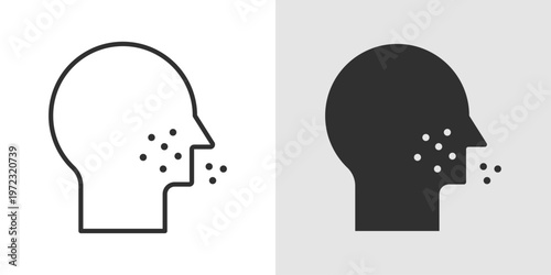 Allergy Icon representing allergic reactions, sensitivity, and health conditions.