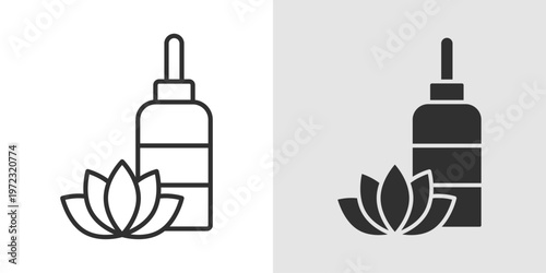 Aromatherapy Icon representing essential oils, relaxation, and natural wellness.