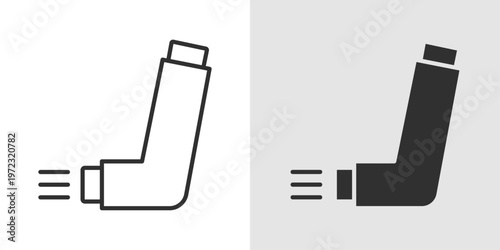 Asthma Icon representing respiratory issues, breathing problems, and lung health.