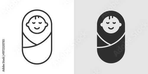 Baby Care Icon representing infant care, nurturing, and childcare services.