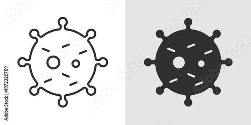 Bacteria Icon representing germs, microorganisms, infection, and microbiology.