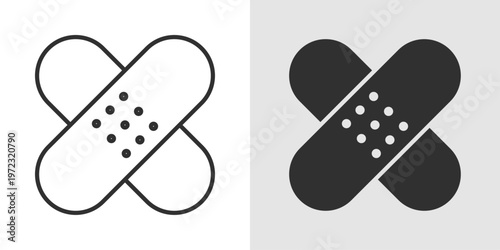 Bandage Icon representing first aid, injury care, and medical treatment.