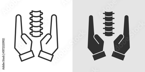 Chiropractic Icon icon representing spine care, posture alignment, and musculoskeletal treatment.