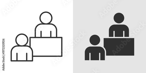 Counseling Icon representing professional guidance and support for mental, emotional, or psychological well-being through therapy and communication.