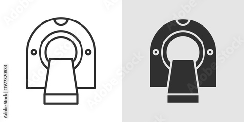 CT Scan Icon representing advanced medical imaging technology used to create detailed internal images of the body for accurate diagnosis and treatment planning.