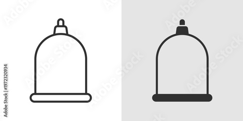 Cupping Therapy Icon representing a traditional healing technique that uses suction cups on the skin to improve blood flow, relieve muscle tension, and promote overall wellness.