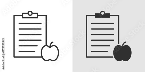 Diet Plan Icon representing structured meal planning and nutritional guidance aimed at achieving health goals such as weight management, fitness, and overall wellness.