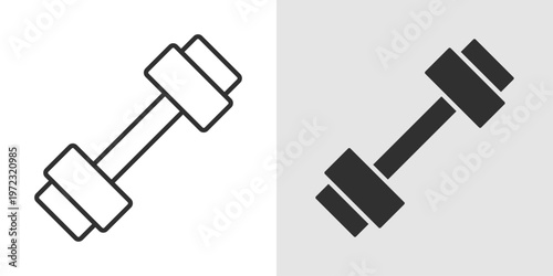 Dumbbell Icon representing strength training, weightlifting, and fitness exercises aimed at building muscle, improving endurance, and enhancing overall physical health.