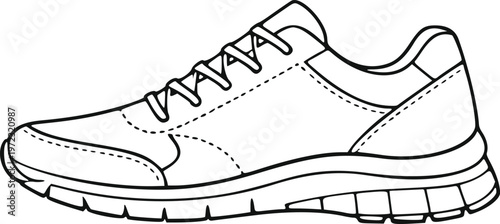 Sneaker Illustration, Running Shoe Vector Icon, Sport Shoes Vector Illustration
