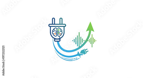 Electricity growth and energy efficiency concept.