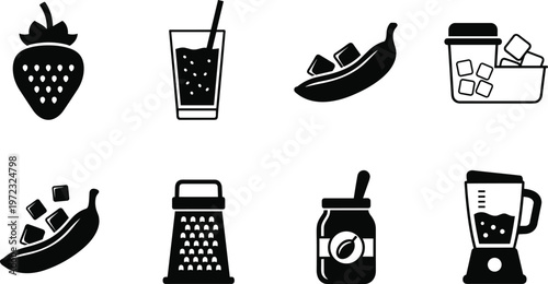 Comprehensive black silhouette vector set featuring a lobster, shrimp, and crab, ideal for diverse seafood market displays, restaurant menus, or aquatic themed designs.