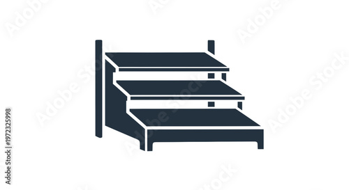 Simple Tiered Display Shelf Icon
