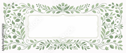 Floral frame border with text space at centre
