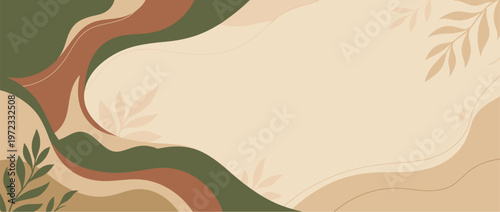 Organic floral element design template background