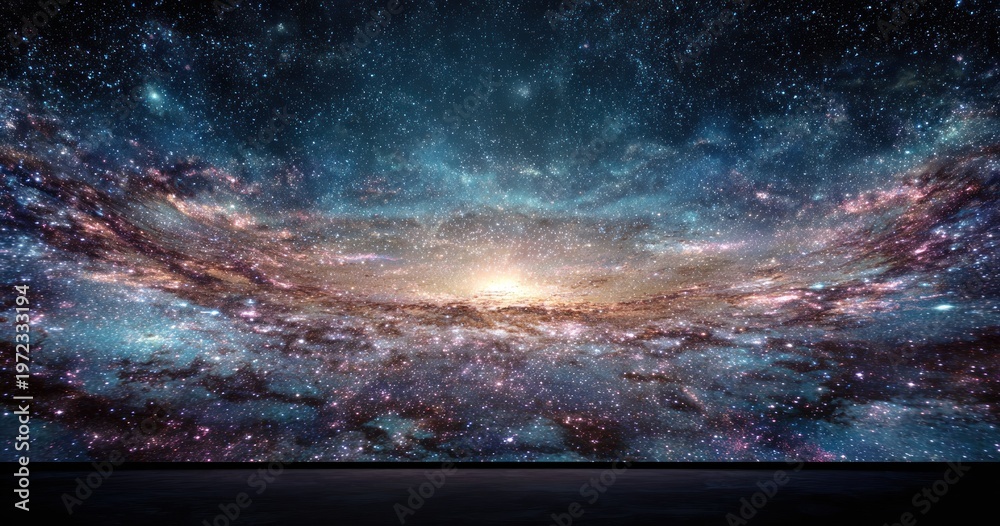 Obraz premium Stunning cosmic galaxy display nebulae stars and galactic structures