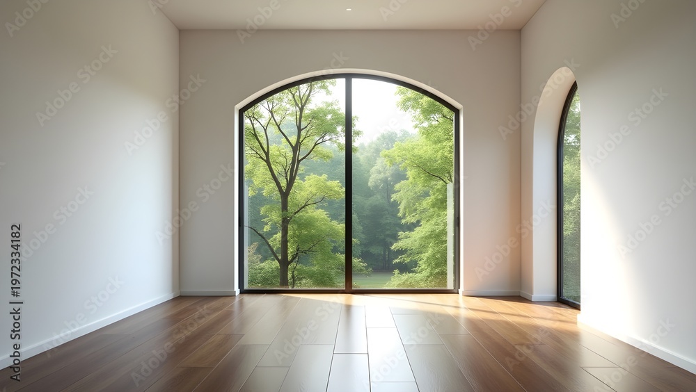 Fototapeta premium Empty room with window and natural daylight