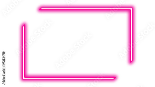 Neon pink glowing rectangle frame