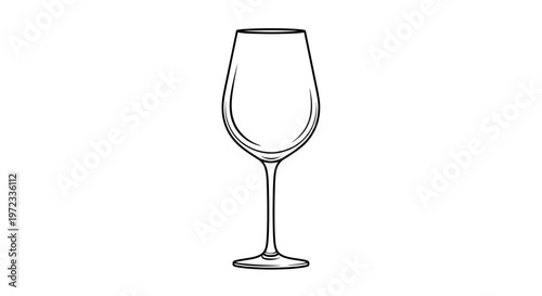 Elegant Wine Glass Illustration: A Classic Design for Wine Enthusiasts.